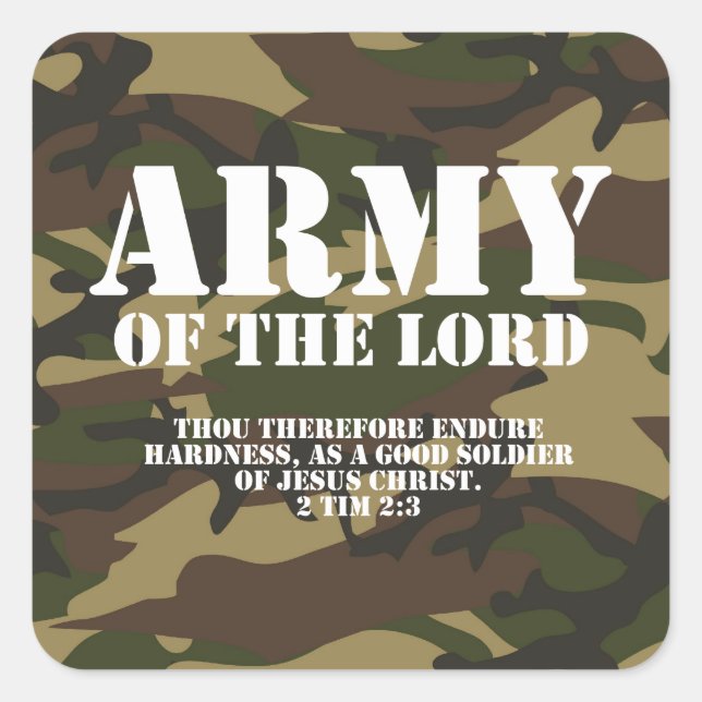 Army of the Lord Square Sticker (Front)