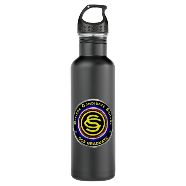 Army Officer Candidate School Graduate Stainless Steel Water Bottle (Front)