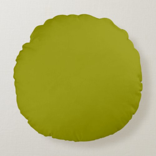 Army Olive Leaf Green solid plain color Custom Round Pillow