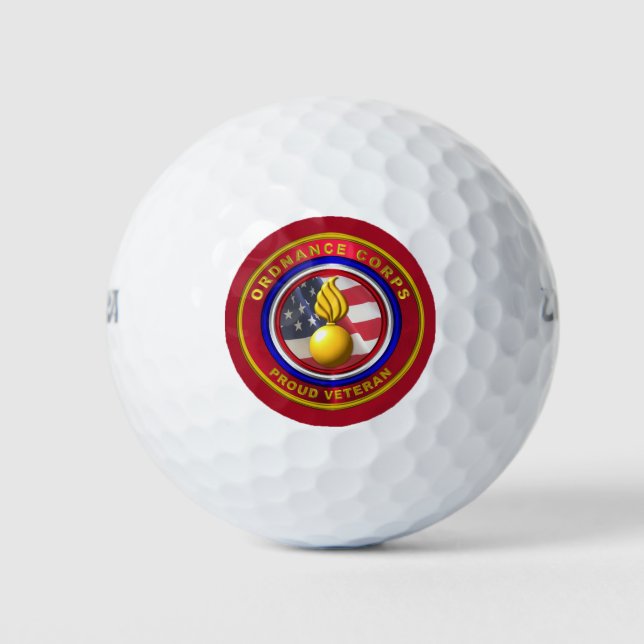 Army Ordnance Corps Veteran Golf Balls (Front)