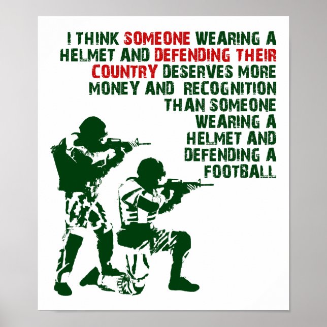 Army Over Sports Funny Poster (Front)