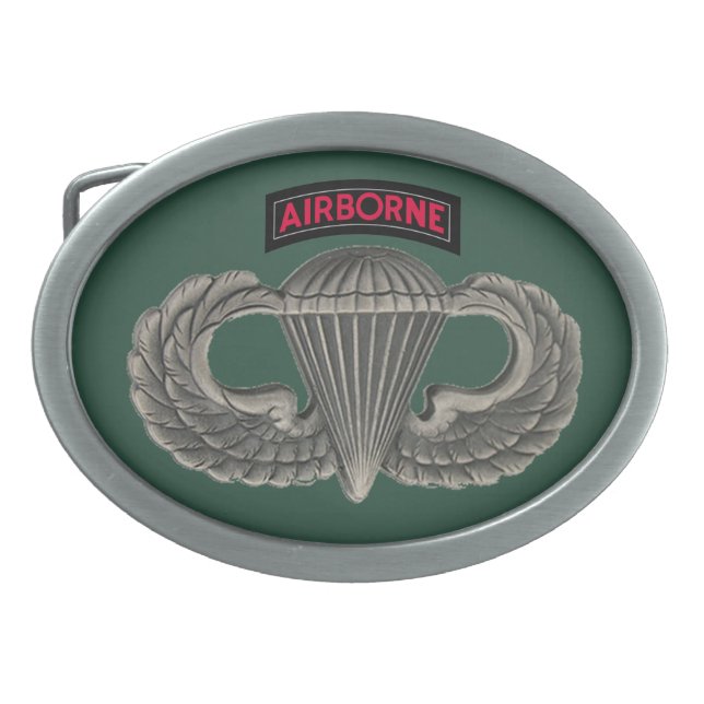 Army Parachutist Oval Belt Buckle (Front)