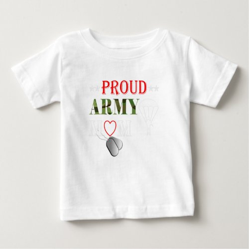 Army Paratrooper Proud Mom Apparel Airborne Dog Ta Baby T_Shirt