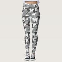 Army Pattern With Grayish Background Leggings