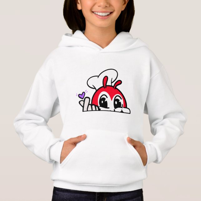 ARMY PURPLE JOLLIBEE PEEKING FINGER HEART FILIPINO HOODIE (Front)