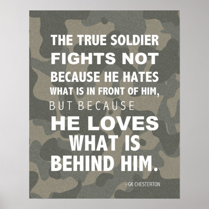 Army Quotes, Military Poster, Chesterton