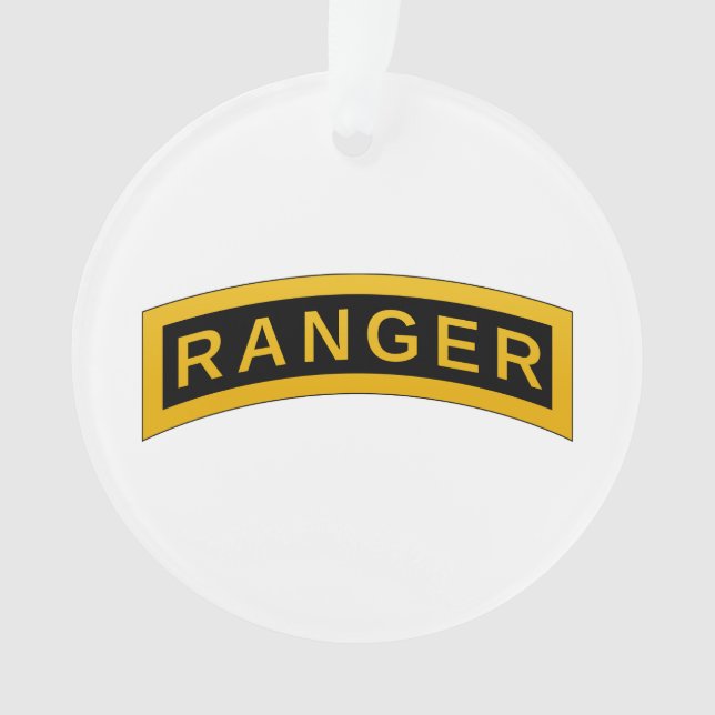 Army RANGER Military Symbol - back PERSONALIZED Ornament (Front)