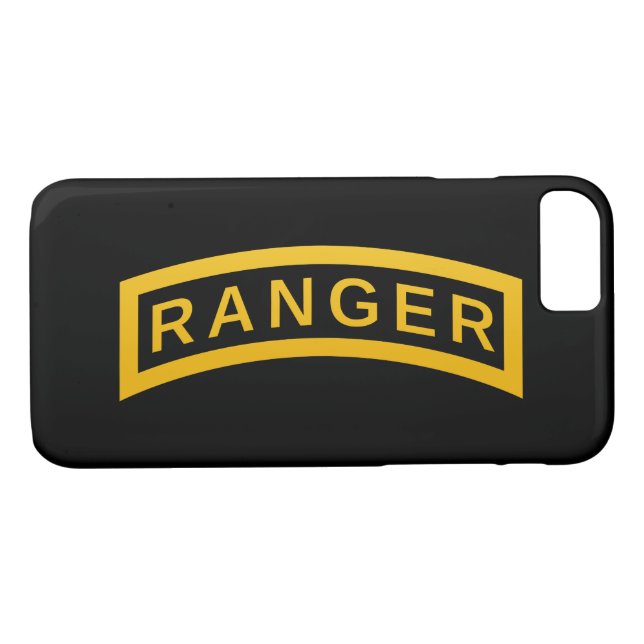 Army RANGER Military Symbol Text Design on black Case-Mate iPhone Case (Back (Horizontal))
