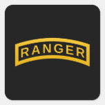 Army RANGER Military Symbol Text Design Square Sticker