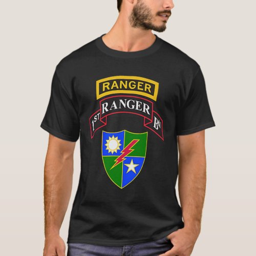 Army Ranger Patch 1st Ranger Battalion _ Scroll T T_Shirt