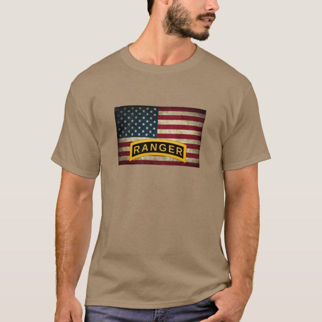 Army Ranger School - American Flag T-Shirt (Front)