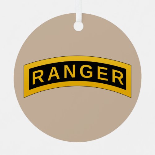 Army Ranger School Tab  Metal Ornament