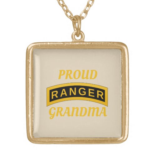 Army Ranger School Tab _ Proud Grandma _ Necklace