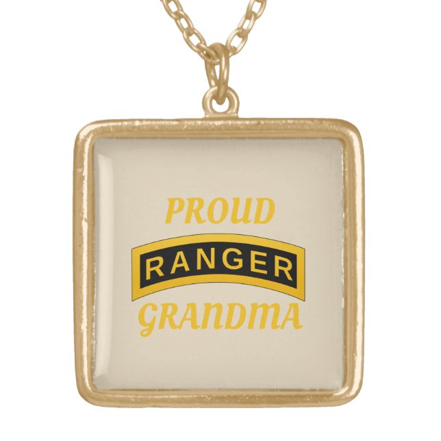 Army Ranger School Tab - Proud Grandma - Necklace (Front)