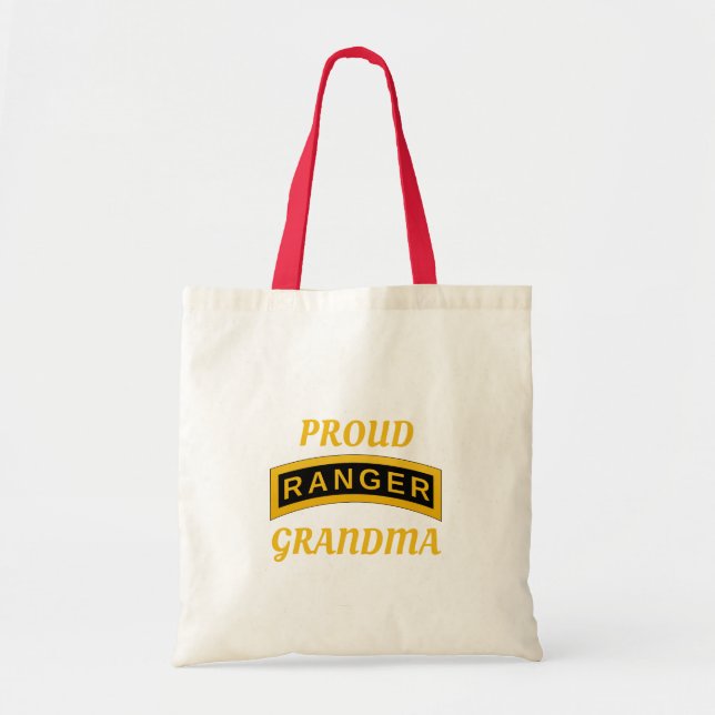 Army Ranger School Tab - Proud Grandma - Tote (Front)