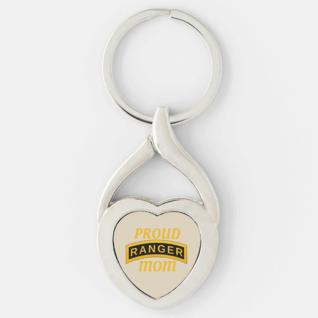 Army Ranger School Tab - Proud Mom - Keychain (Front)