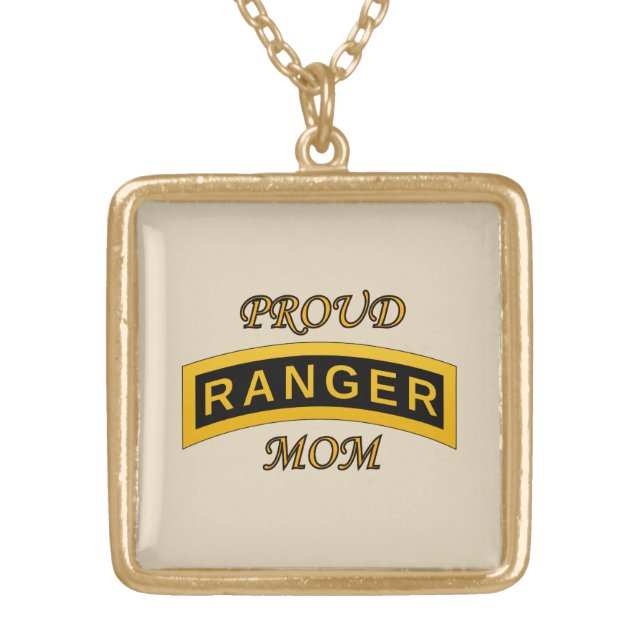 Army Ranger School Tab - Proud Mom - Necklace (Front)