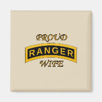 Army Ranger School Tab - Proud Wife - Magnet