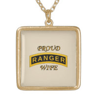Army Ranger School Tab - Proud Wife - Necklace