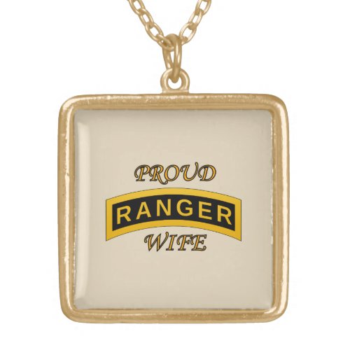 Army Ranger School Tab _ Proud Wife _ Necklace