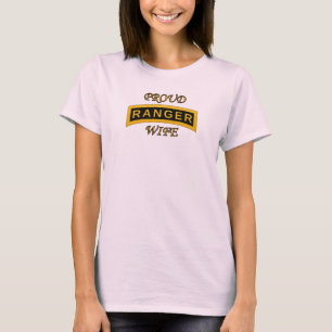 Army Ranger School Tab - Proud Wife - T-Shirt