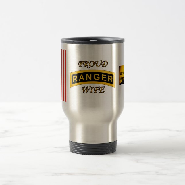 Army Ranger School Tab - Proud Wife - Two-Tone Mug (Center)