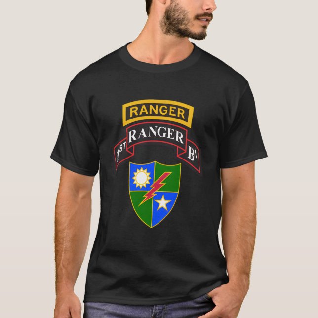 Army Ranger Shirt - 1St Ranger Shirt - Scroll Tab  (Front)