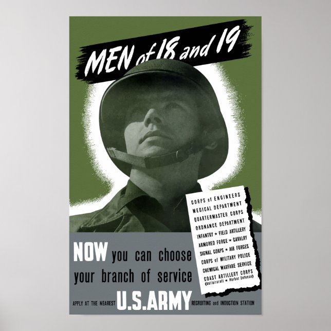 Army Recruiting Poster -- WWII (Front)