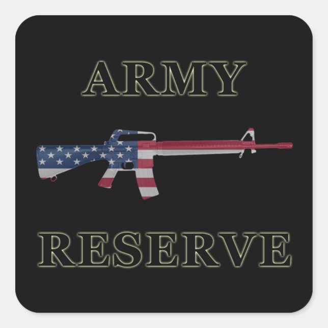 Army Reserve M16 Sticker Black (Front)