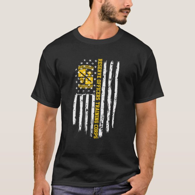 Army Rotc American Flag T-Shirt (Front)