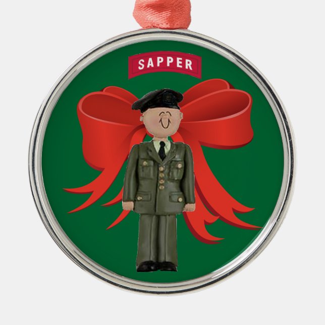 Army Sapper Premium Christmas Ornament (Front)