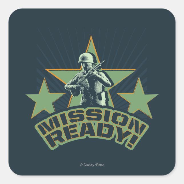 Army Sarge: Mission Ready Square Sticker (Front)