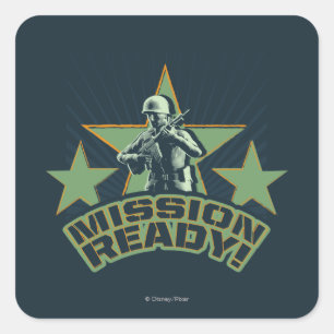 Army Sarge: Mission Ready Square Sticker