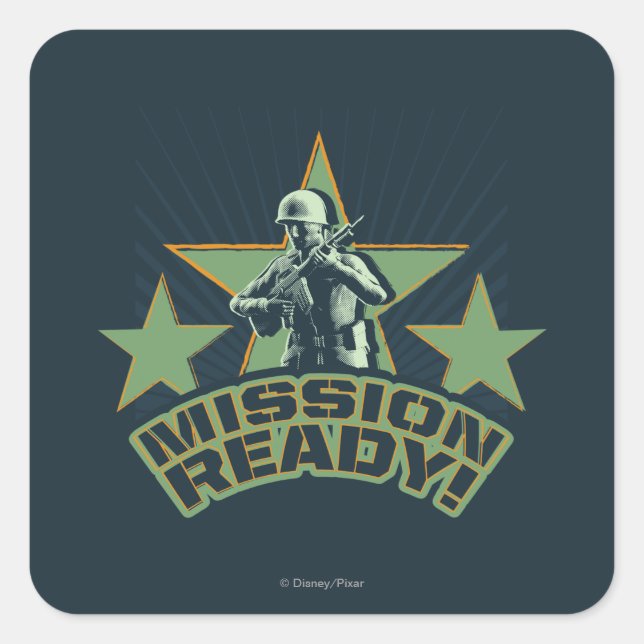 Army Sarge: Mission Ready Square Sticker (Front)