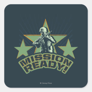 Army Sarge: Mission Ready Square Sticker
