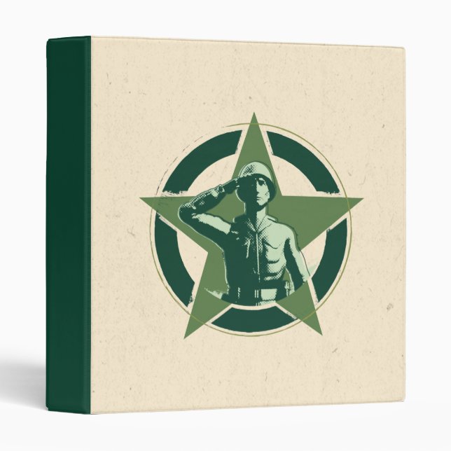 Army Sarge Salutes Binder (Front/Spine)