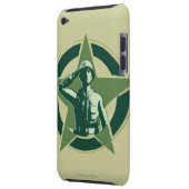 Army Sarge Salutes iPod Touch Cover (Back Left)