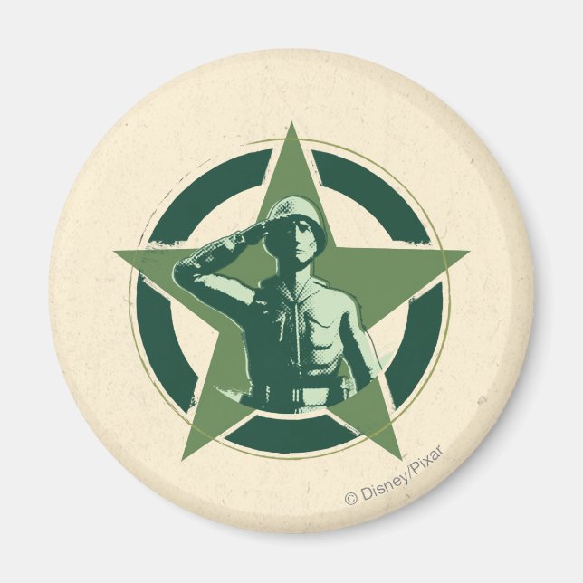 Army Sarge Salutes Magnet (Front)