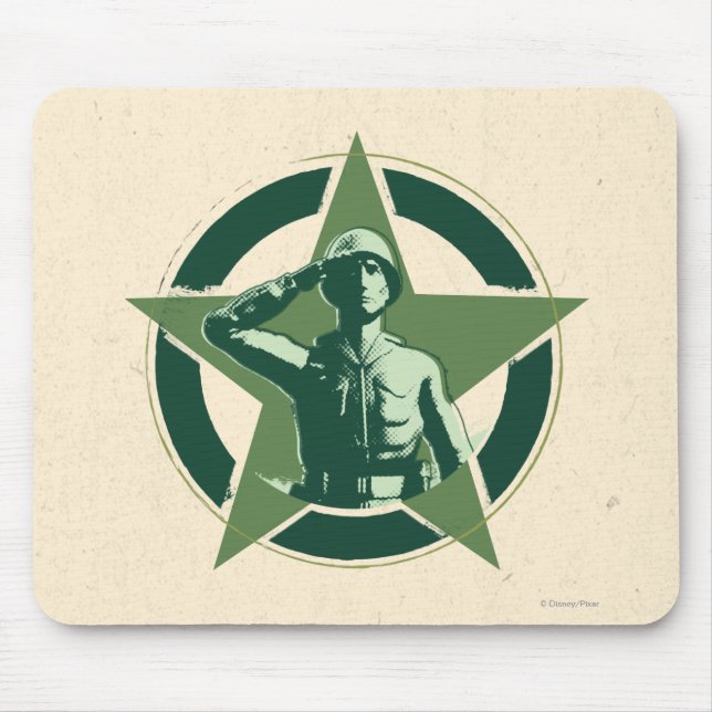 Army Sarge Salutes Mouse Pad (Front)