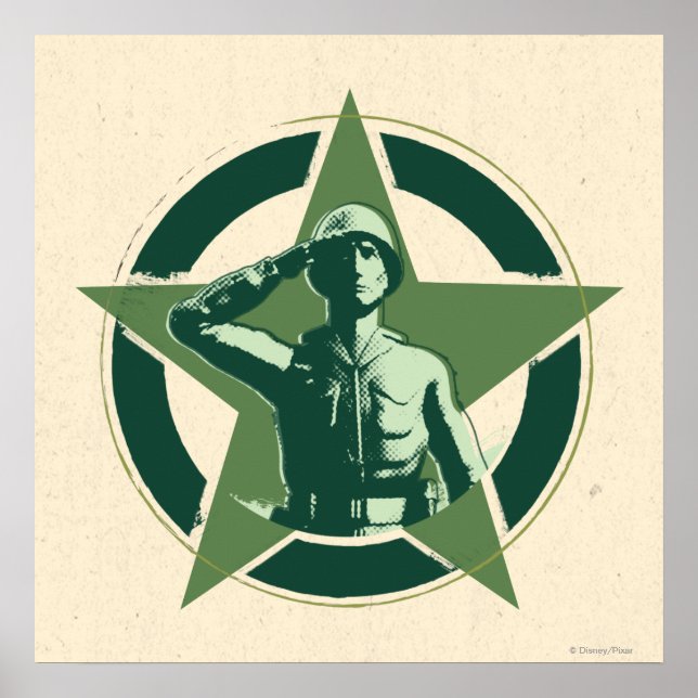 Army Sarge Salutes Poster (Front)