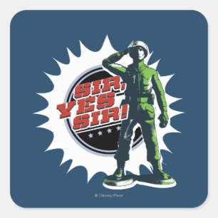 Army Sarge: Sir, Yes Sir! Square Sticker