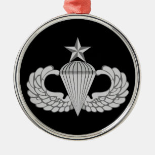 Army Senior Jump Wings Metal Ornament