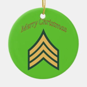 Army Sergeant Christmas Ornament