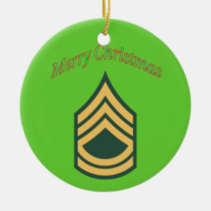 Army Sergeant First Class Christmas Ornament