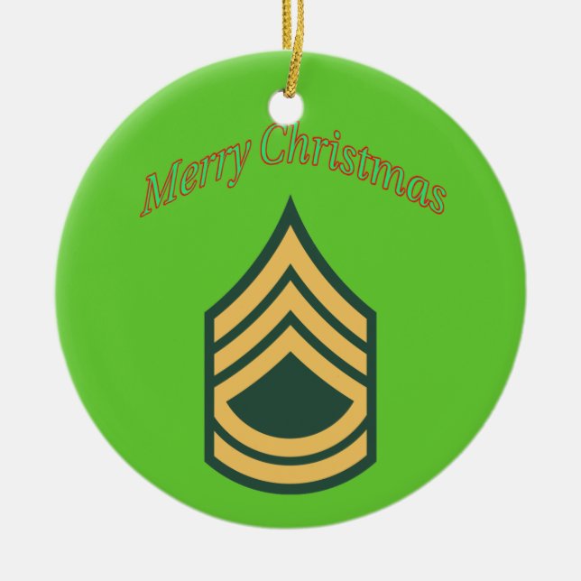 Army Sergeant First Class Christmas Ornament (Front)