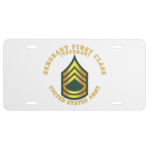 Army _ Sergeant First Class _ SFC _ Veteran License Plate