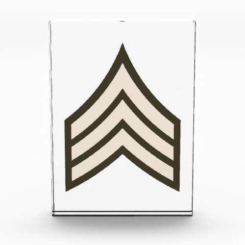Army Sergeant rank Acrylic Award