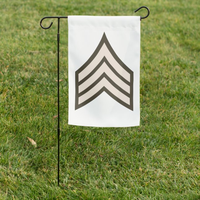Army Sergeant rank Garden Flag (In SItu)