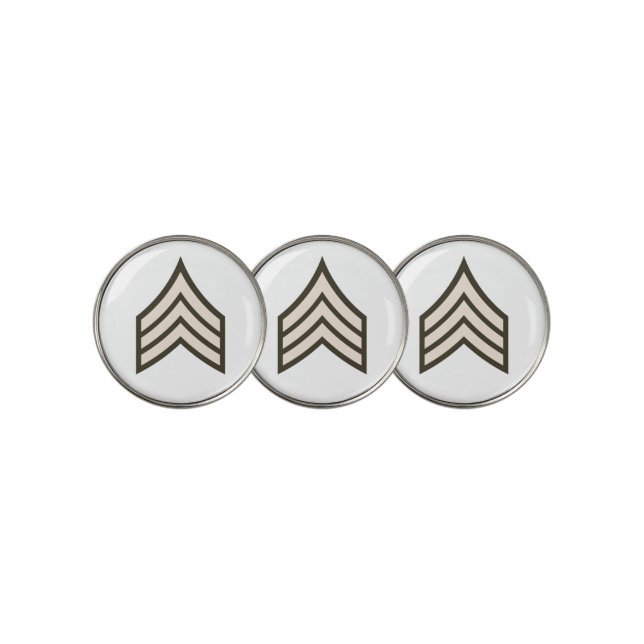 Army Sergeant rank Golf Ball Marker (3 Up)