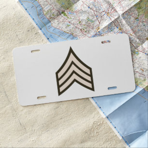 Army Sergeant rank License Plate